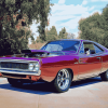 Plum Crazy Plymouth Roadrunner Diamond Painting