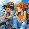 Pokemon Misty Ash Anime Diamond Painting