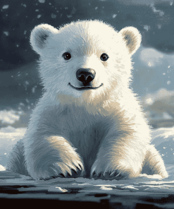 Polar Bear Cubs Diamond Painting