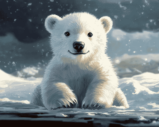 Polar Bear Cubs Diamond Painting