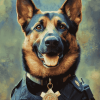 Police Dog Hound Diamond Painting