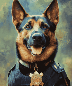 Police Dog Hound Diamond Painting