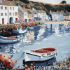 Polperro Seaside Scene Diamond Painting