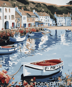 Polperro Seaside Scene Diamond Painting