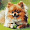 Pomeranian Puppy Fun Diamond Painting