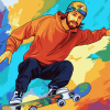 Pop Art Skater Sport Diamond Painting