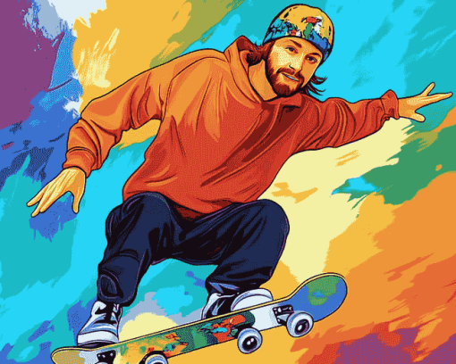 Pop Art Skater Sport Diamond Painting