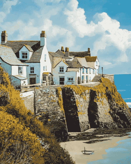 Port Isaac Coastal Scenery Diamond Painting