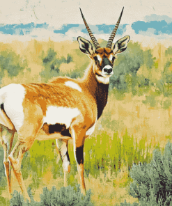 Pronghorn Wildlife Diamond Painting