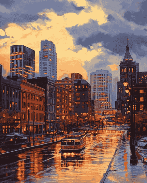 Providence Cityscape Diamond Painting