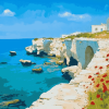 Puglia Seaside Scenery Diamond Painting