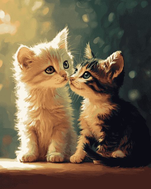 Puppy and Kitten Animal Diamond Painting