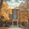 Purdue University Autumn Scenery Diamond Painting