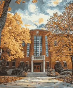 Purdue University Autumn Scenery Diamond Painting