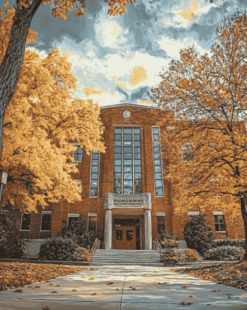 Purdue University Autumn Scenery Diamond Painting