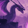 Purple Anime Dragon Fantasy Diamond Painting