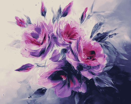 Purple Blossoms Diamond Painting