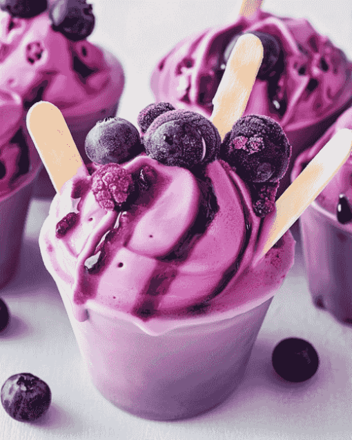 Purple Ice Cream Delight Diamond Painting