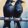 Purple Martin Bird Diamond Painting