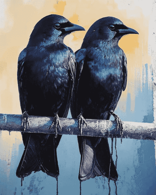 Purple Martin Bird Diamond Painting