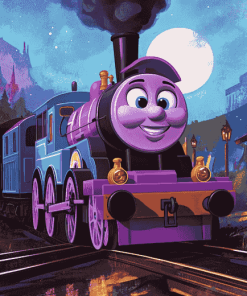 Purple Thomas and Friends Diamond Painting