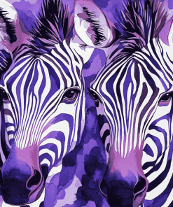 Purple Zebra Diamond Painting