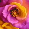 Purple and Yellow Floral Blossoms Diamond Painting