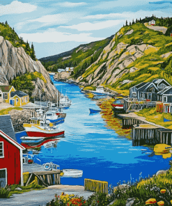 Quidi Vidi River Landscape Diamond Painting