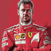 Racing Icon Sebastian Vettel Diamond Painting