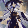 Raiden Shogun Anime Diamond Painting