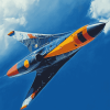 Rainbow Hawker Hunter Jets Diamond Painting