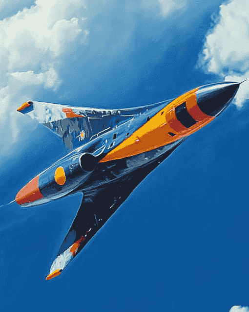 Rainbow Hawker Hunter Jets Diamond Painting