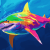 Rainbow Shark Diamond Painting