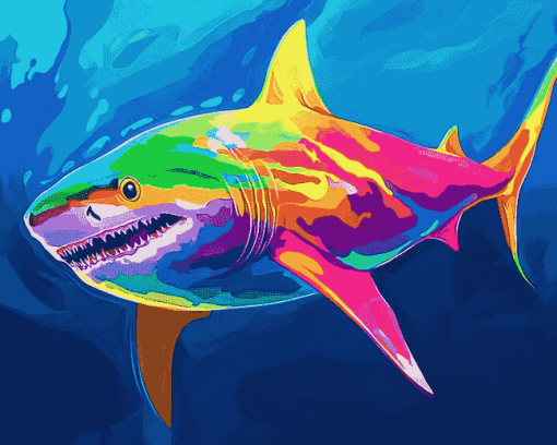 Rainbow Shark Diamond Painting