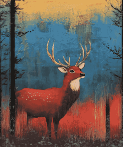 Rainy Day Deer Diamond Painting