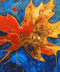 Rainy Maple Heart Diamond Painting