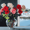 Raymond Wintz Roses in Vase Diamond Painting