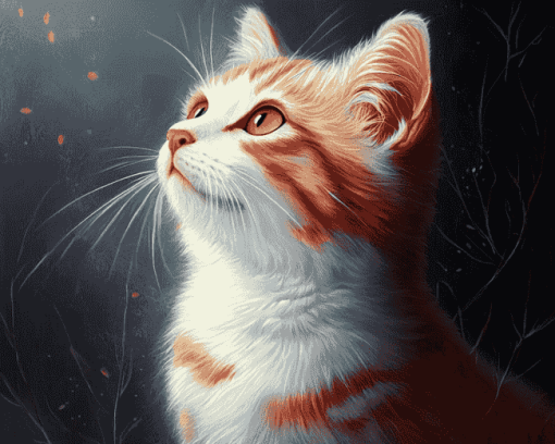 Red Cat Diamond Painting