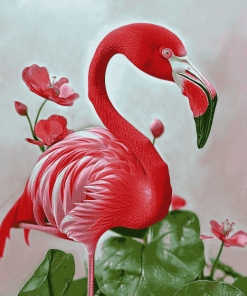 Red Flamingo Diamond Painting