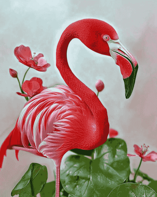 Red Flamingo Diamond Painting