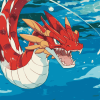 Red Gyarados Dragon Diamond Painting