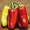 Red Peppers Vegetables Diamond Painting