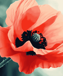 Red Poppy Flower Diamond Painting