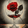 Red Rose Glass Bloom Diamond Painting