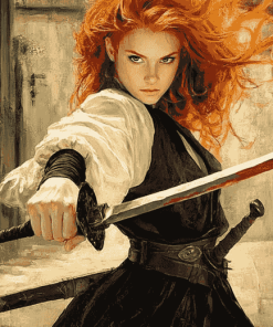 Redhead Warrior Woman Diamond Painting