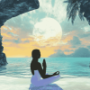 Relaxing Beach Yoga Diamond Painting