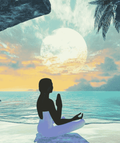 Relaxing Beach Yoga Diamond Painting