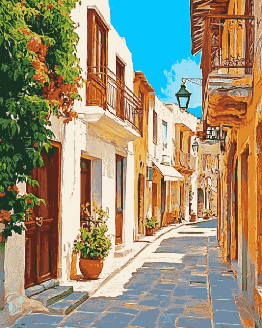 Rethymno Buildings Diamond Painting