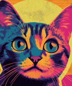 Retro Kitty Diamond Painting