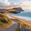 Rhossili Bay Landscape Diamond Painting